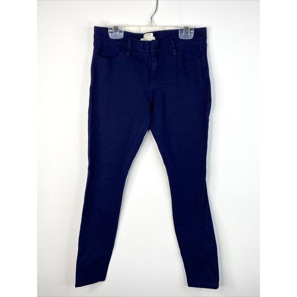 J.Crew The Gigi Pant Women 2 Navy Stretch Skinny Ponte Classic Minimalist Preppy - Picture 1 of 10